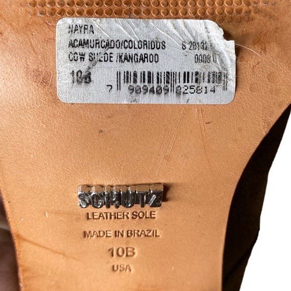 SCHUTZ Brown Nayra Kangaroo Zip Front Suede Ankle Boots Women’s US10 - Picture 6 of 6